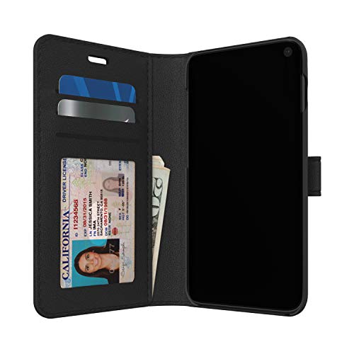 SKECH POLO BOOK WALLET PROTECTIVE COVER DETACHABLE CASE FOR SAMSUNG GALAXY S10E - BLACK