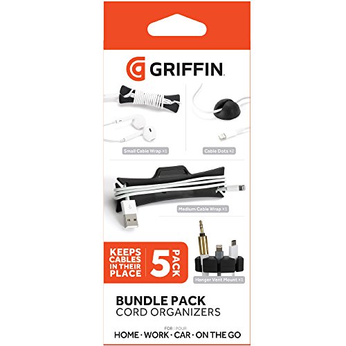 Griffin Cable Management Bundle For Headphones, Charge Cables, And Usb Cables - Gc42960
