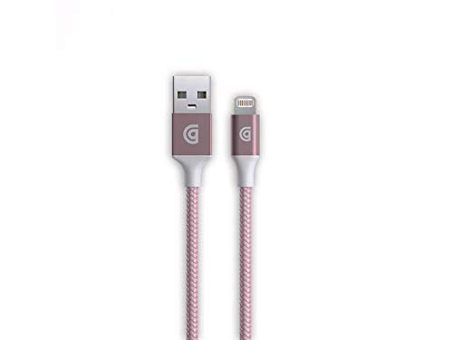 Griffin Extra-Long Premium Braided Lightning Cable, 10 Ft., Tangle Resistant Nylon Cable, Bend Tested, Rose Gold