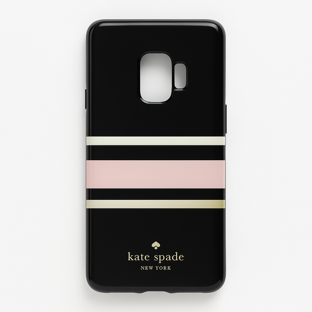 Kate Spade New York Protective Hardshell Case For Samsung Galaxy S9 - Multi Charlotte Stripe Black / Cream / Blush / Gold