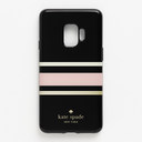 Kate Spade New York Protective Hardshell Case For Samsung Galaxy S9 - Multi Charlotte Stripe Black / Cream / Blush / Gold