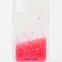 Case-Mate Iphone X Case - Glow Waterfall In The Dark Cascading Liquid Glitter - Protective Design - Apple Iphone 10 - Pink Glow