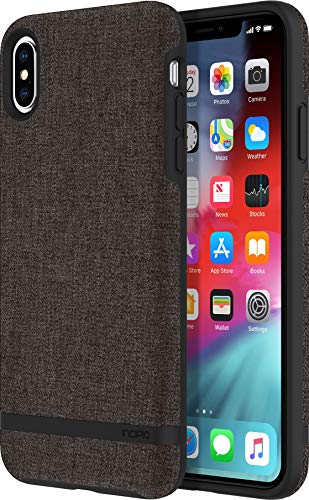 Incipio Carnaby Stylish Slim Protective Case For Iphone Xs Max (6.5") With Soft Premium Fabric And Anti-Slip Grip - Gray