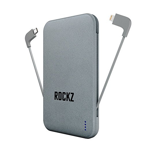 Zipkord External Battery Pack For Universal With Any Micro Usb Or Lightning Compatible Devices - Grey