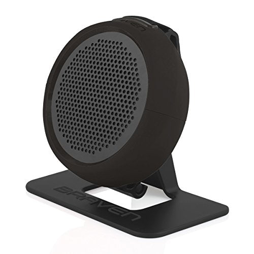 Braven 105 Wireless Portable Bluetooth Speaker [Waterproof][Outdoor][8 Hour Playtime] With Action Mount/Stand - Black