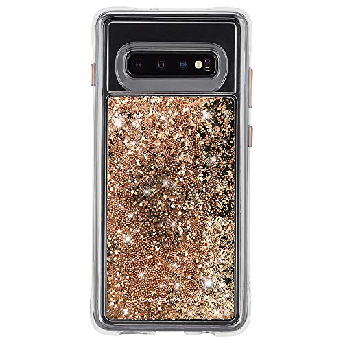 Case-Mate - Waterfall - Samsung Galaxy S10+ Liquid Glitter Case - Gold