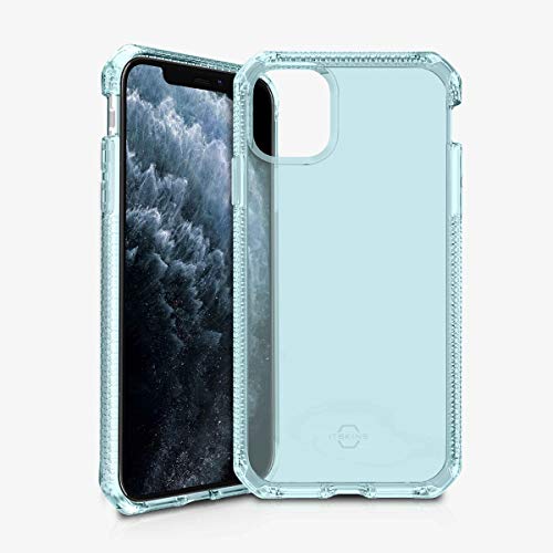 Itskins Spectrum Clear Protective Phone Case Compatible With Apple Iphone 11, Slim Hybrid Case, Anti-Yellowing, And Heavy Duty Shockproof Cover, Military Phone Case | Light Blue