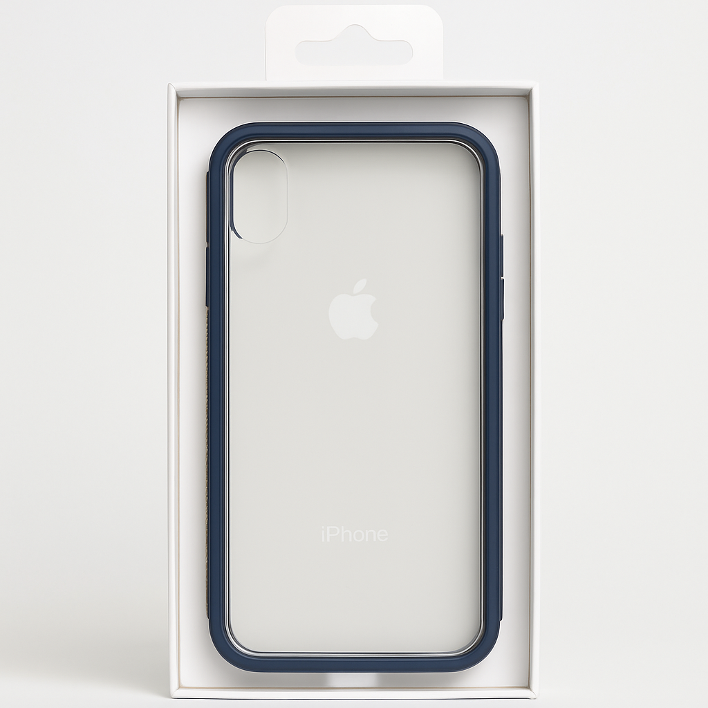 Puregear - Dualtek Clear Case For Apple® Iphone® Xs Max - Clear/Navy Blue