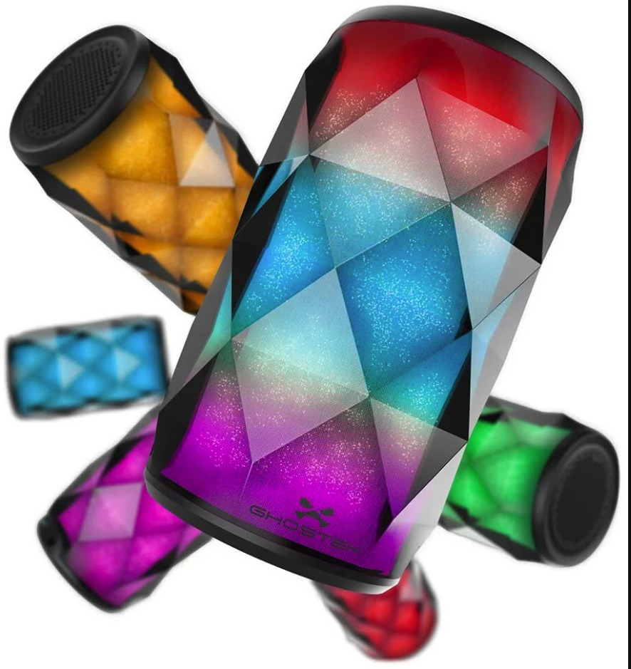 Ghostek Vivid Multicolor Led Bluetooth 4.1 Wireless Hands-Free Speaker
