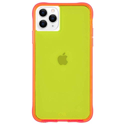 Case-Mate - Tough Neon - Case For Iphone 11 - Glowing Edge - 10 Ft Drop Protection - 6.1 Inch - Yellow/Pink Neon