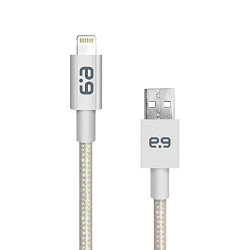 Puregear Braided Metallic Charge-Sync Cable For Apple Lightning Devices - Silver 48"