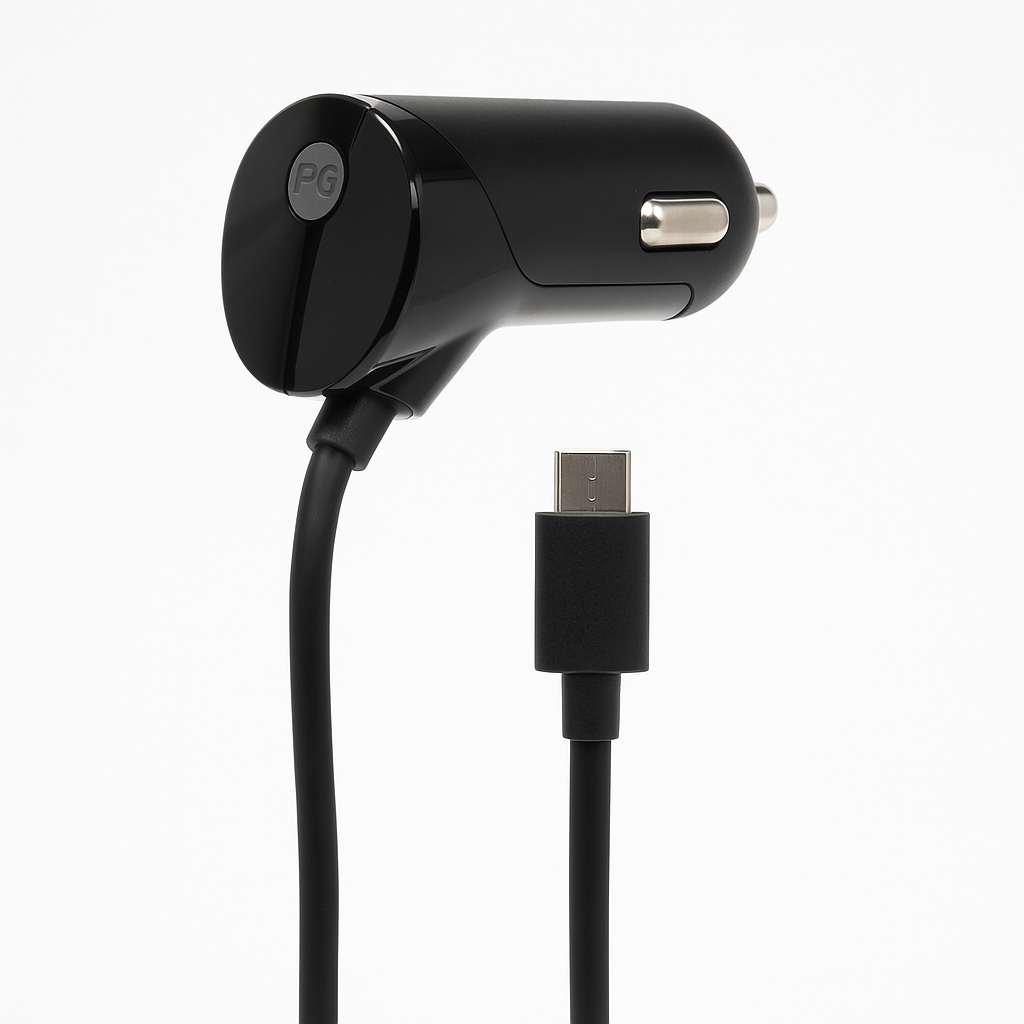 Puregear Corded Car Charger For Micro Usb Devices - 12w Black