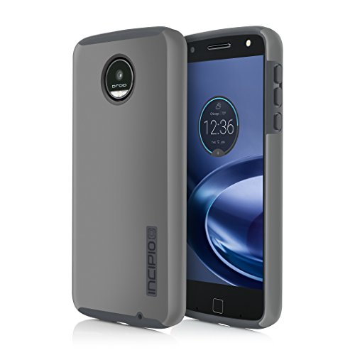 Incipio Dualpro Case For Moto Z Force Smartphone - Iridescent Gray / Gray