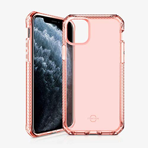 Itskins Spectrum Clear Protective Phone Case Compatible With Apple Iphone 11, Slim Hybrid Case, Anti-Yellowing, And Heavy Duty Shockproof Cover, Military Phone Case | Coral