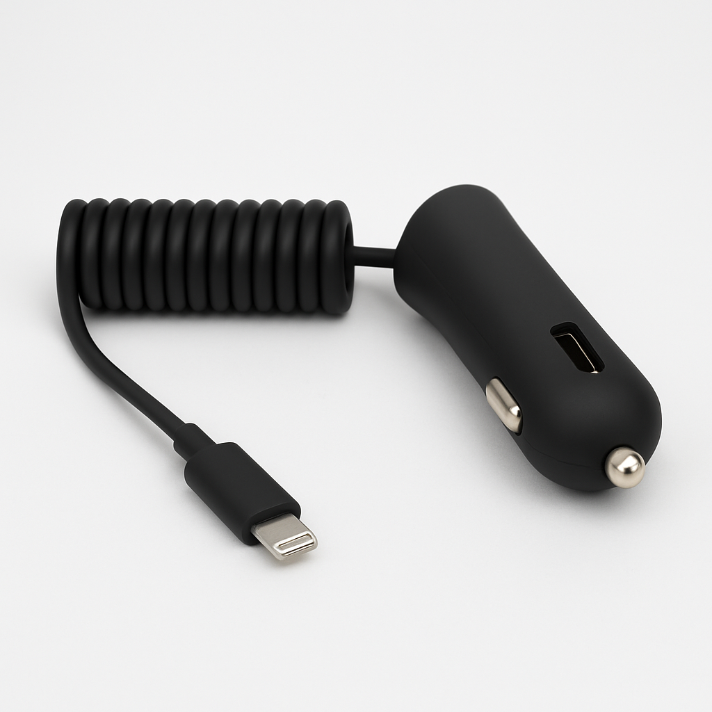 Puregear Car Charger + Usb-A Port For Lightning - 24w - 7ft/2.1m