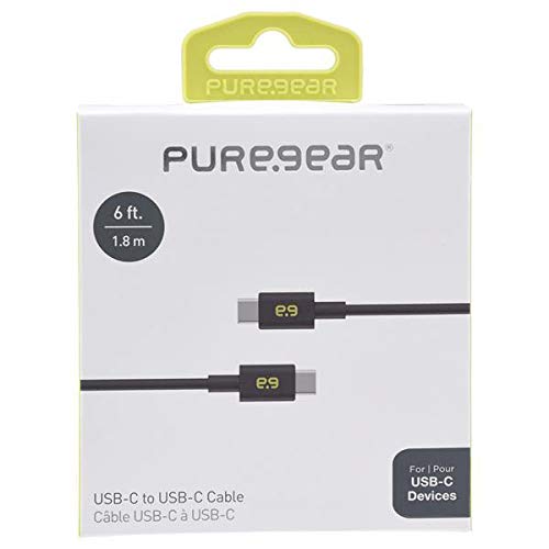 Puregear 72 Inch (6ft) Usb-C To Usb-C 2.0 Data/Sync/Charge Cable - Black