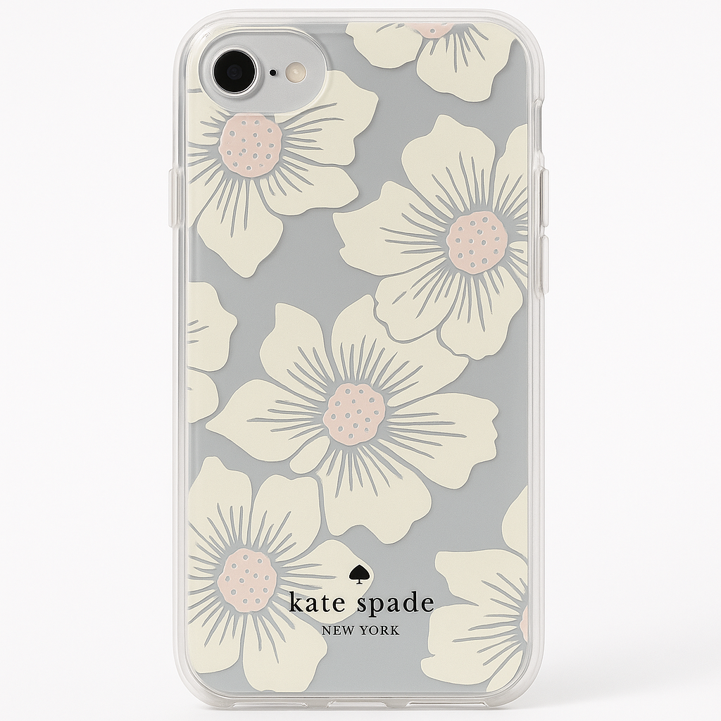 Incipio Apple Iphone 6/6s/7/8 Kate Spade Hard-Shell Case - Hollyhock Floral (Clear/Cream With Gems)
