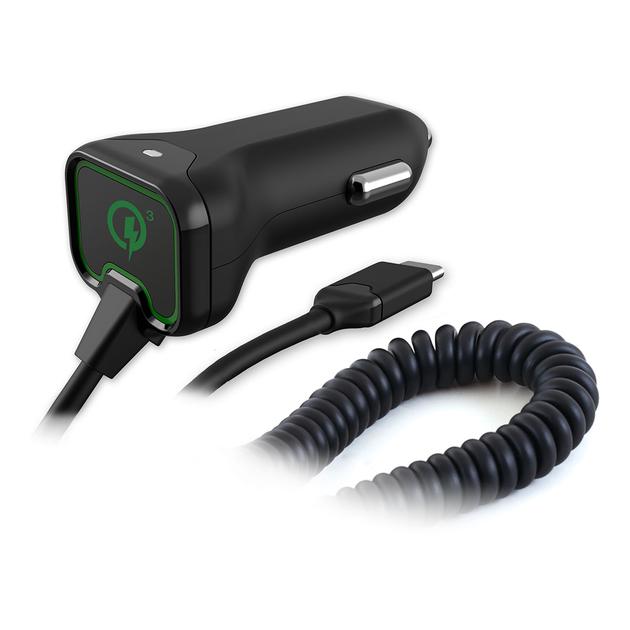 QUALCOMM QUICK CHARGE 3.0 CAR CHARGER, (USB-C)