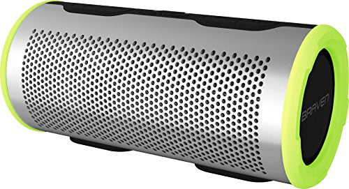 Braven Stryde 360 Degree Sound [2500 Mah] Waterproof Bluetooth Speaker - Silver/Green