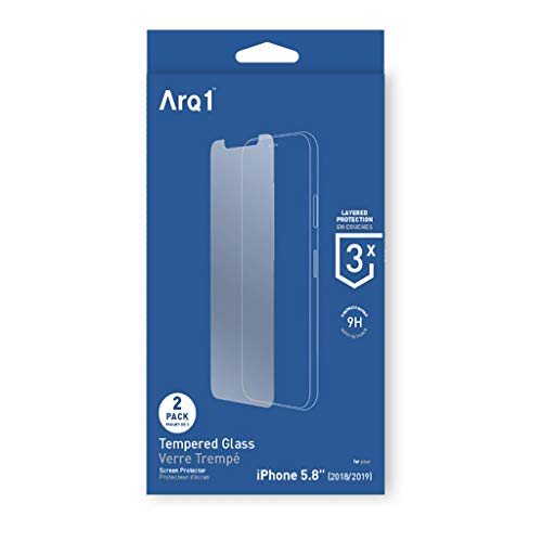 Arq1 Screen Protector For Apple Iphone 11 Pro And Iphone Xs (5.85") 0.25mm Tempered Glass Screen Protector W/Advanced Hd Clarity/Case Friendly 99% Touch Accurate - 2 Pack