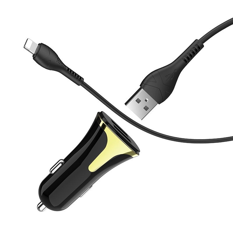 HOCO Z31 UNIVERSE QC3.0 WITH 1M LIGHTNING CABLE BLACK