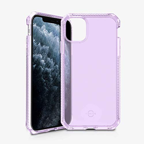 Itskins Spectrum Clear Protective Phone Case Compatible With Apple Iphone 11 Pro Max, Slim Hybrid Case, Anti-Yellowing, And Heavy Duty Shockproof Cover, Military Phone Case | Light Purple