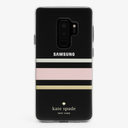 Kate Spade New York Protective Hardshell Case For Samsung Galaxy S9+ - Multi Charlotte Stripe Black / Cream / Blush / Gold