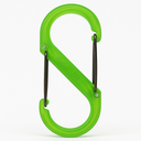Nite Ize S-Biner Plastic Size-4 Double-Gated Carabiner, Lightweight Yet Strong, Transparent Lime