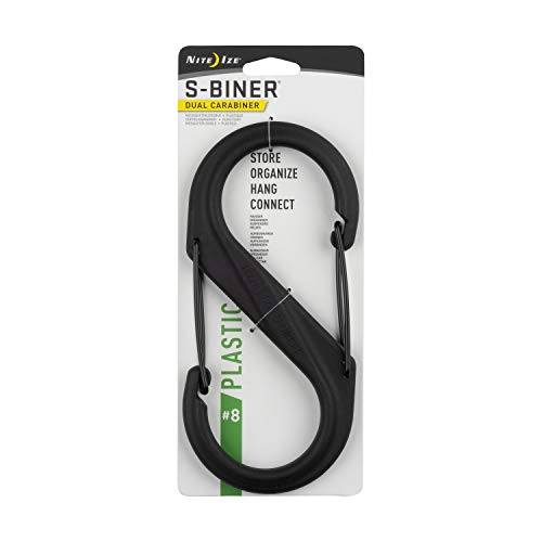 Carabiner Clip, 8 In., Glass Filled Nylon