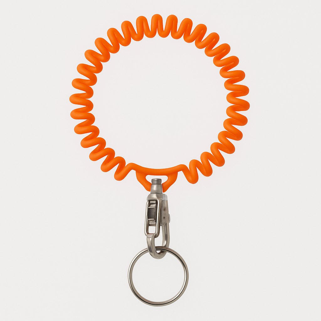 Nite Ize Key Band-It, Stretch Wristband Key Chain With S-Biner Clip, Orange