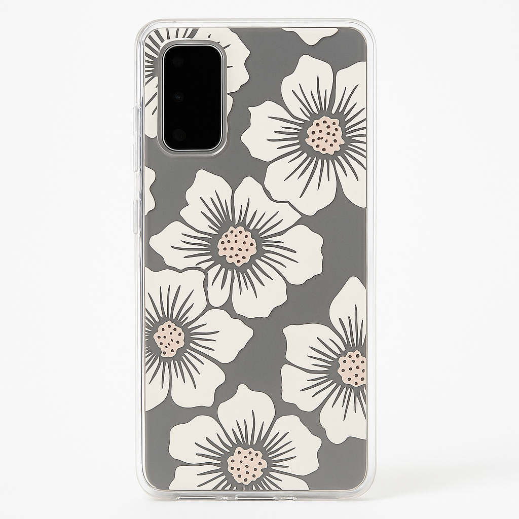 Kate Spade New York Protective Hardshell Case (1-Pc Comold) For Samsung Medium - Hollyhock Floral Clear/Cream With Stones