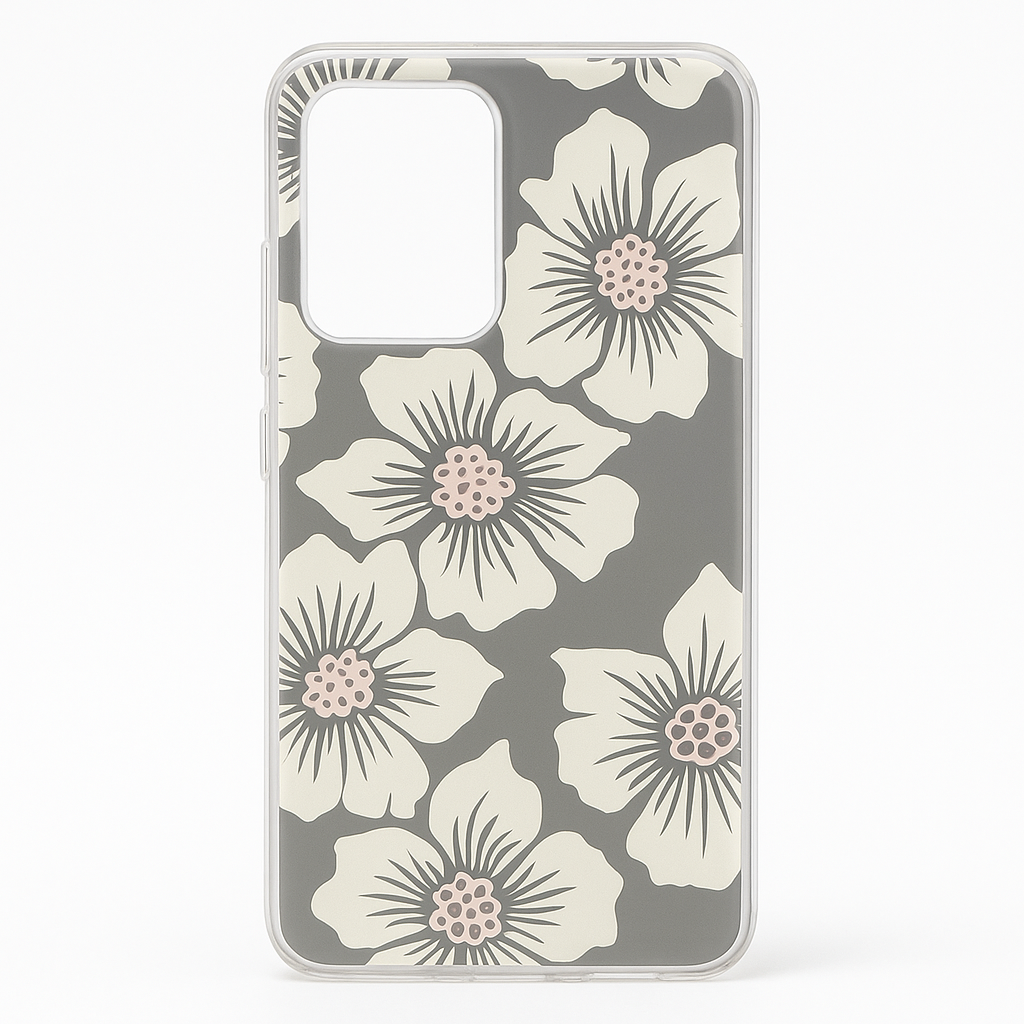 Kate Spade New York Protective Hardshell Case (1-Pc Comold) For Samsung Large - Hollyhock Floral Clear/Cream With Stones