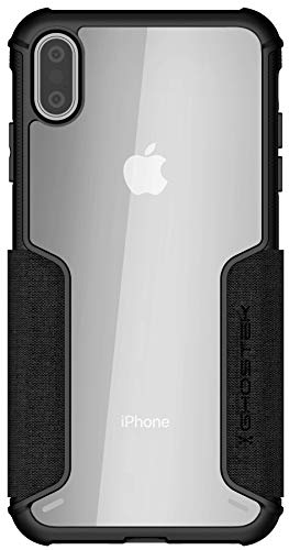Ghostek Exec Leather Flip Card Holder Phone Case Designed For Iphone Xs Max 2018 (6.5 Inch) - Black