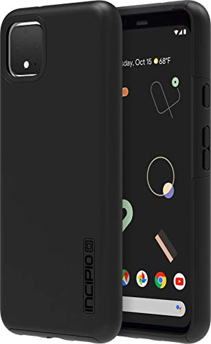 Incipio Dualpro Case For Google Pixel 4 Xl - Google Certified Protective Cover (Black) [Extremely Rugged I Shock Absorbing I Soft-Touch Coating I Hybrid] - Gg-082-Blk