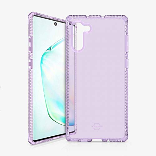 Itskins Spectrum Clear Protective Phone Case Compatible With Galaxy Note10, Slim Hybrid Case, Anti-Yellowing, And Heavy Duty Shockproof Cover, Military Phone Case - Light Purple