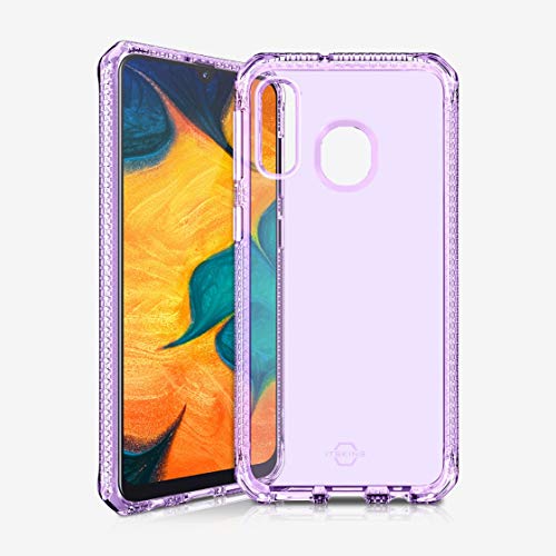 Itskins Spectrum // Clear Protective Phone Case Compatible With Galaxy A10e, Slim Hybrid Case, Anti-Yellowing, And Heavy Duty Shockproof Cover, Military Phone Case - Black