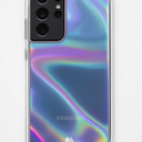 Case-Mate Soap Bubble Samsung Galaxy S21 Ultra 5g Case [6.8"] [10ft Drop Protection] [Wireless Charging] Phone Cover For Samsung Galaxy S21 Ultra 5g - Iridescent Swirl Effect, Anti-Scratch- Iridescent