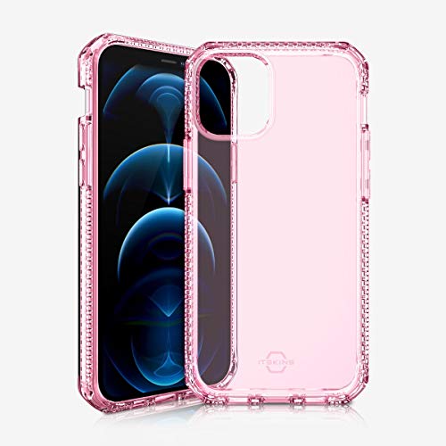 Itskins Spectrum Clear Protective Phone Case Compatible With Iphone 12/12 Pro, Slim Hybrid Case, Anti-Yellowing, And Heavy Duty Shockproof Cover, Military Phone Case | Light Pink