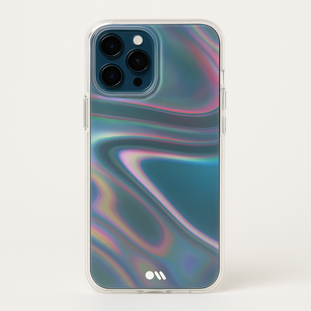 Case-Mate Soap Bubble Iphone 12 Pro Max Case [10ft Drop Protection] [Wireless Charging] Luxury Phone Case For Iphone 12 Pro Max - Iridescent Swirl Effect, Anti-Scratch, Shockproof, Slim - Iridescent