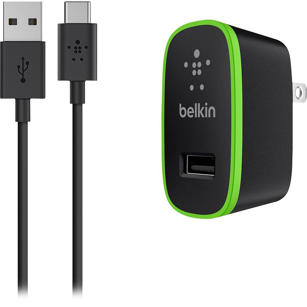 Belkin Universal Wall Charger + 6-Foot Usb-C Cable (Usb Type C) (2.1 Amp), 10-Watt Bundle