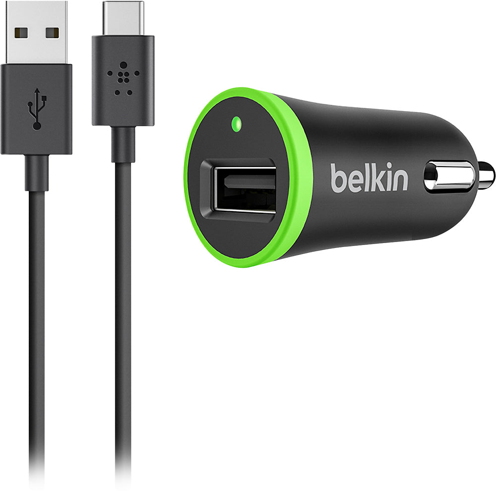 Belkin F7u002bt06-Blk - Type Usb-C Car Charger With Usb-C Cable - 10 Watt