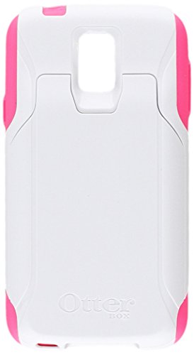 OTTERBOX Commuter Series Wallet Case for Samsung Galaxy S5 - Retail Packaging - Neon Rose (Whisper White/Blaze Pink)