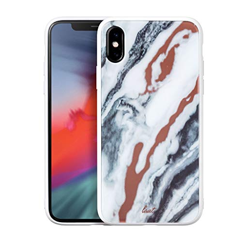 Laut - Mineral Glass For Iphone Xs/Iphone X | 9h Super Tough Tempered Glass | Anti-Scratch | Compatible With Wireless Chargers (Mineral White)