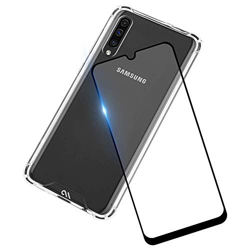 Case-Mate - Samsung Galaxy A50 Case + Glass Screen Protector Bundle - Tough - Clear