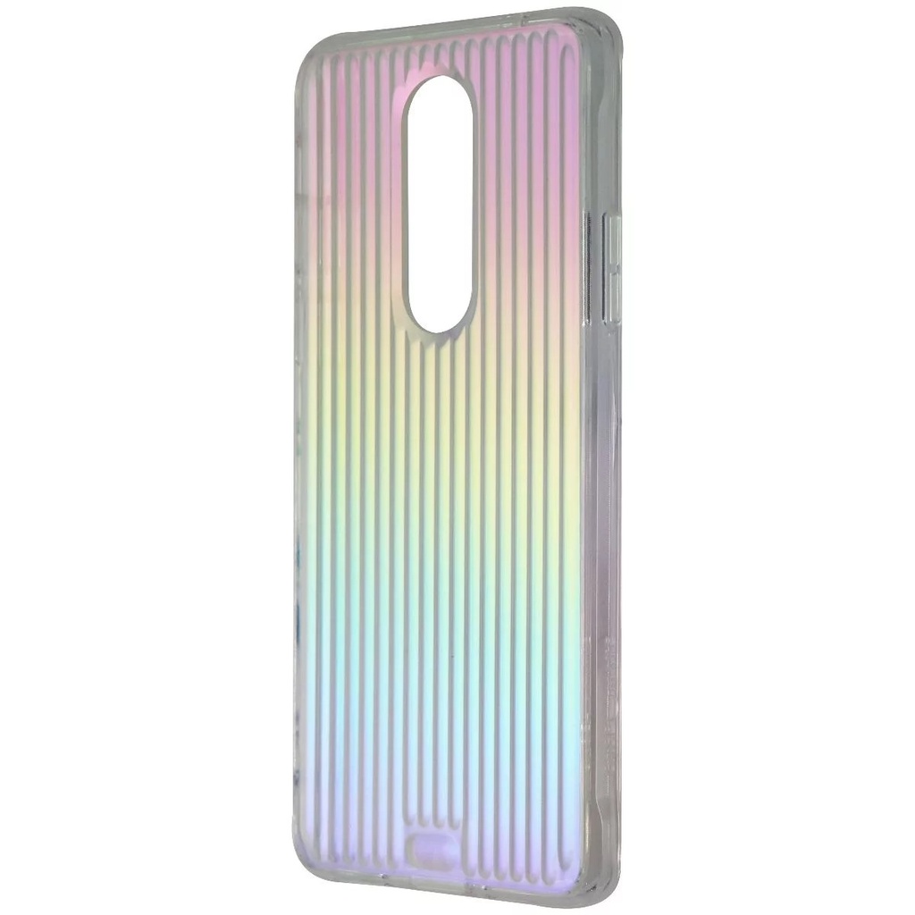 Case-Mate Tough Groove Series Hybrid Case For Oneplus 8 5g - Iridescent/Clear