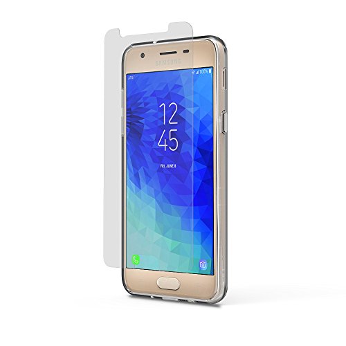 PureGear Samsung Galaxy J3 (2018) HD Ultra Clear Tempered Glass Screen Protector, 9H Hardness, Premium Protection Shield, Anti-Fingerprint, Bubble Free, Touch Swipe Precision, Case-Friendly