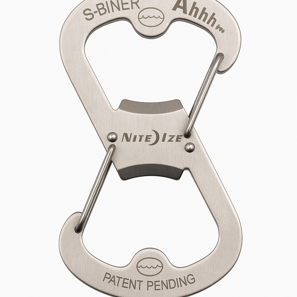 Nite Ize Ahhh Dual Bottle Opener, S-Biner Dual Carabiner, Stainless Steel