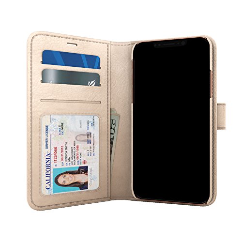 Skech Polo Book Wallet Protective Cover Detachable Case For Apple Iphone Xs/X - Champagne
