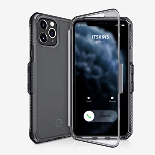 Itskins Spectrum Vision Clear Protective Phone Case Compatible With Iphone 11 Pro Max, Slim Hybrid Case, Anti-Yellowing, And Heavy Duty Shockproof Cover, Military Phone Case | Smoke