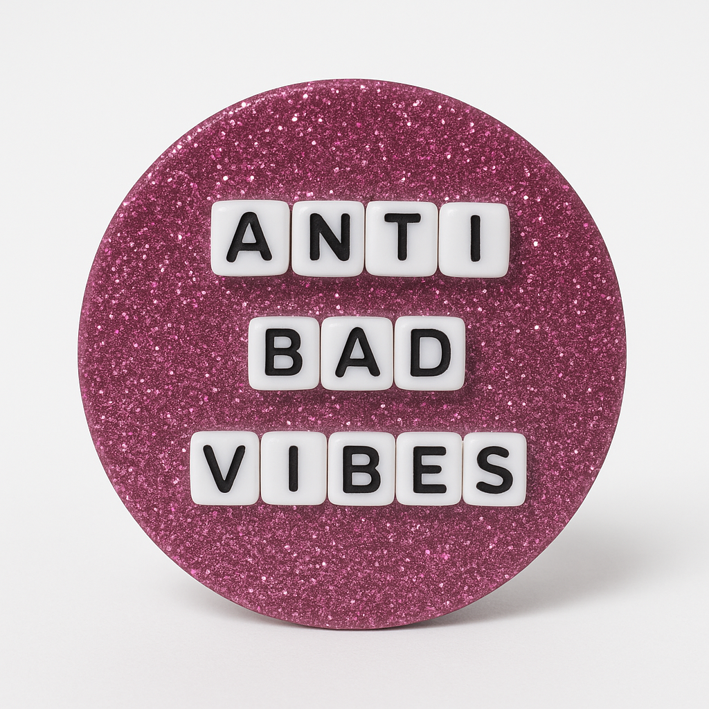 Popsockets: Popgrip Expanding Stand And Grip With A Swappable Top For Phones & Tablets - Anti-Bad Vibes
